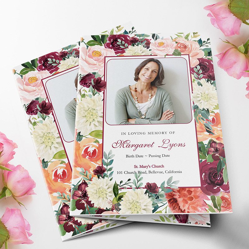 Paprika Funeral Program Template