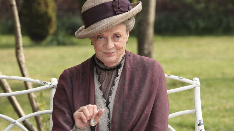 Dame Maggie Smith portraying the Dowager Countess in Downton Abbey