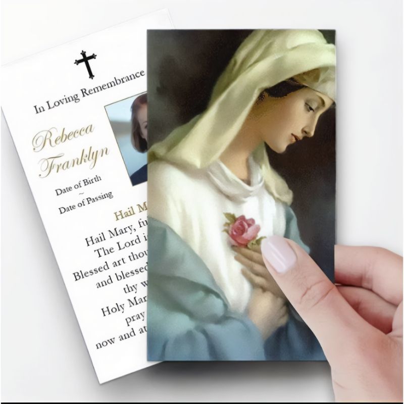 Ave Maria Prayer Cards Template