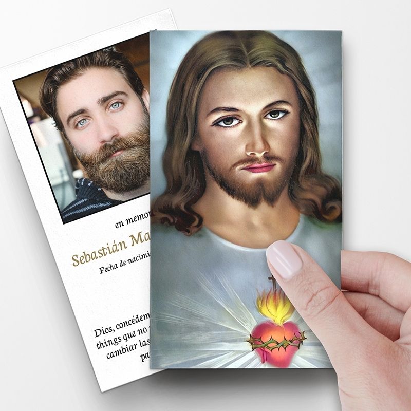 Devotion Jesus Spanish Prayer Card Template 1