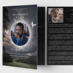 Night Sky Funeral Program Template