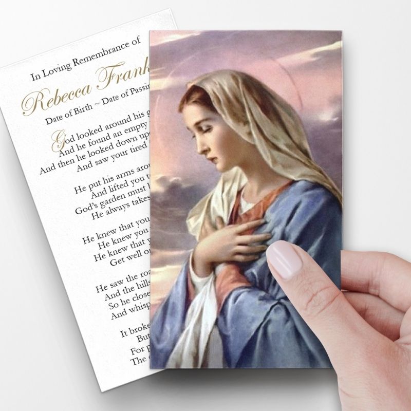 Holy Mother Prayer Card Template 1