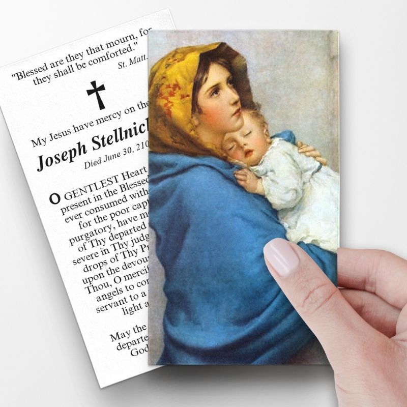 Madonina Prayer Card Template 1