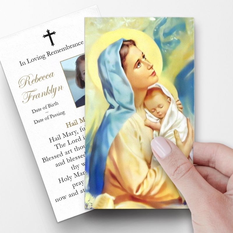 Mary Mother of God Prayer Card Template 1