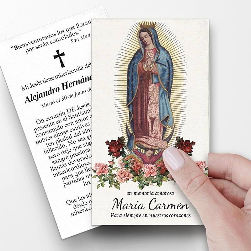 Our Lady Of Guadalupe Spanish Prayer Card Template 2 -1