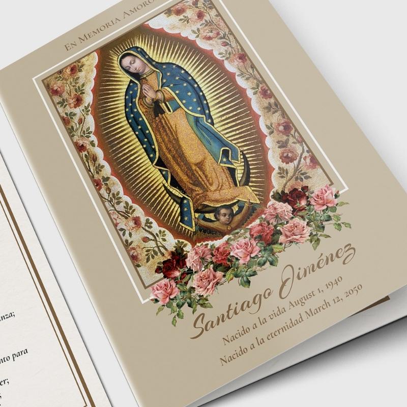 Our Lady of Guadalupe 2 Funeral Program Template Folding 5