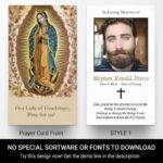 Our Lady of Guadalupe Prayer Cards Template 2