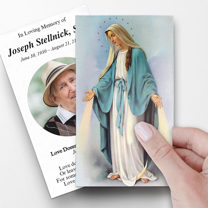 Radiant Mary Prayer Card Template