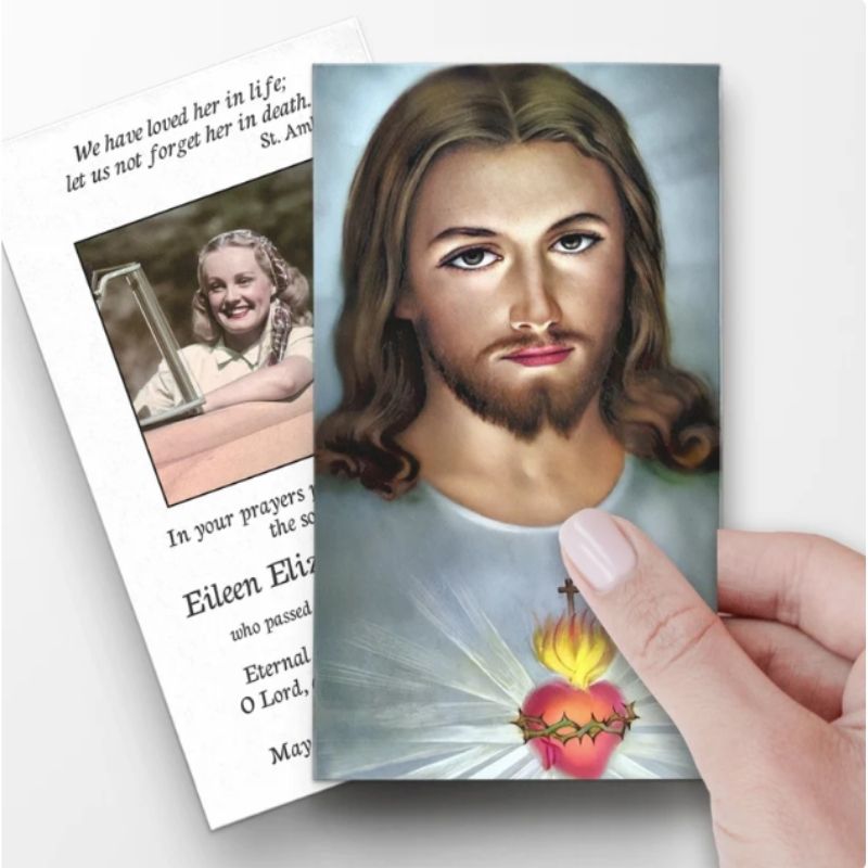 Sacred Heart Jesus Prayer Card Template