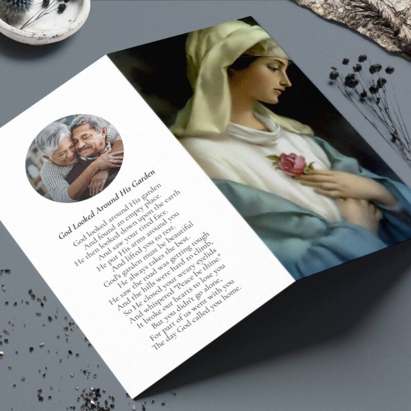 funeral prayer cards ave maria