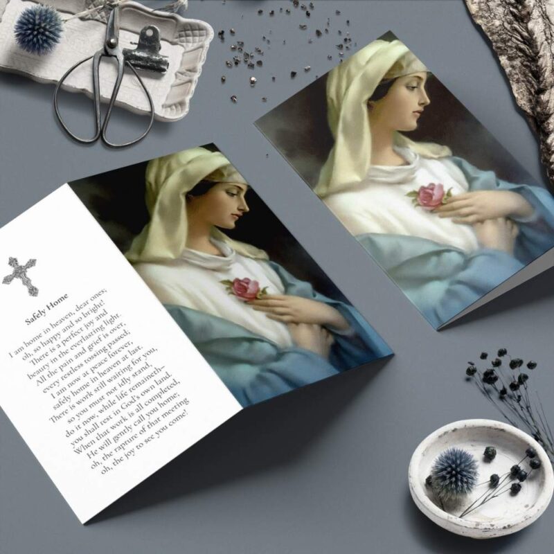 funeral prayer cards ave maria