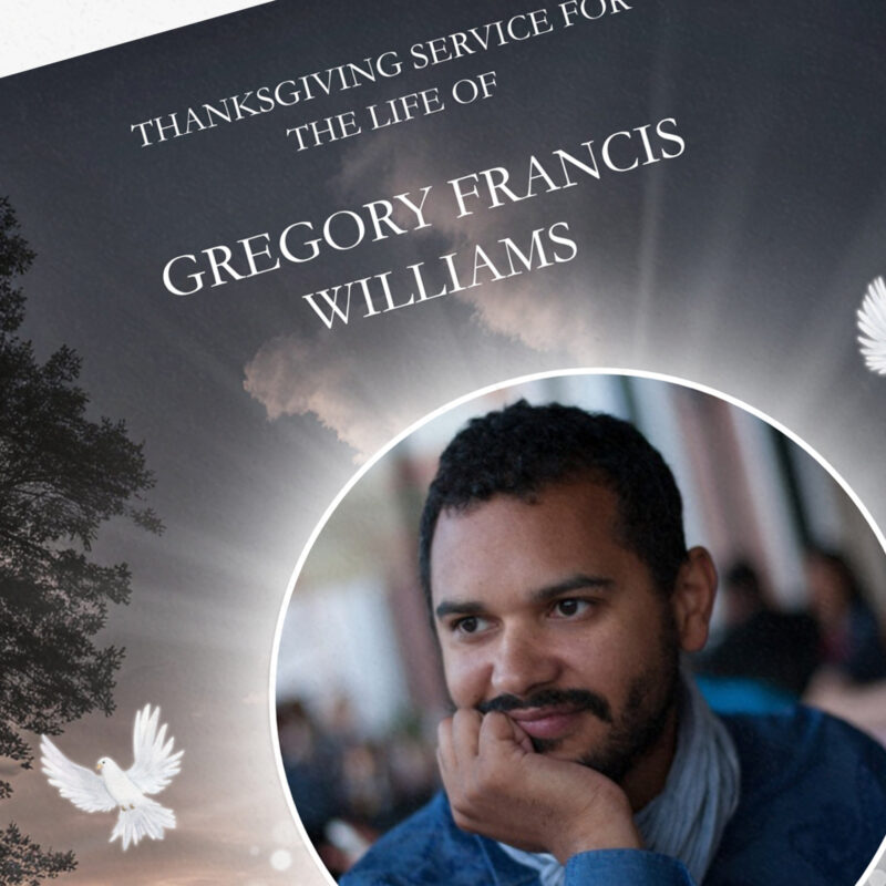 Night Sky 5x7 Funeral Program Template