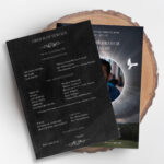 Night Sky 5x7 Funeral Program Template